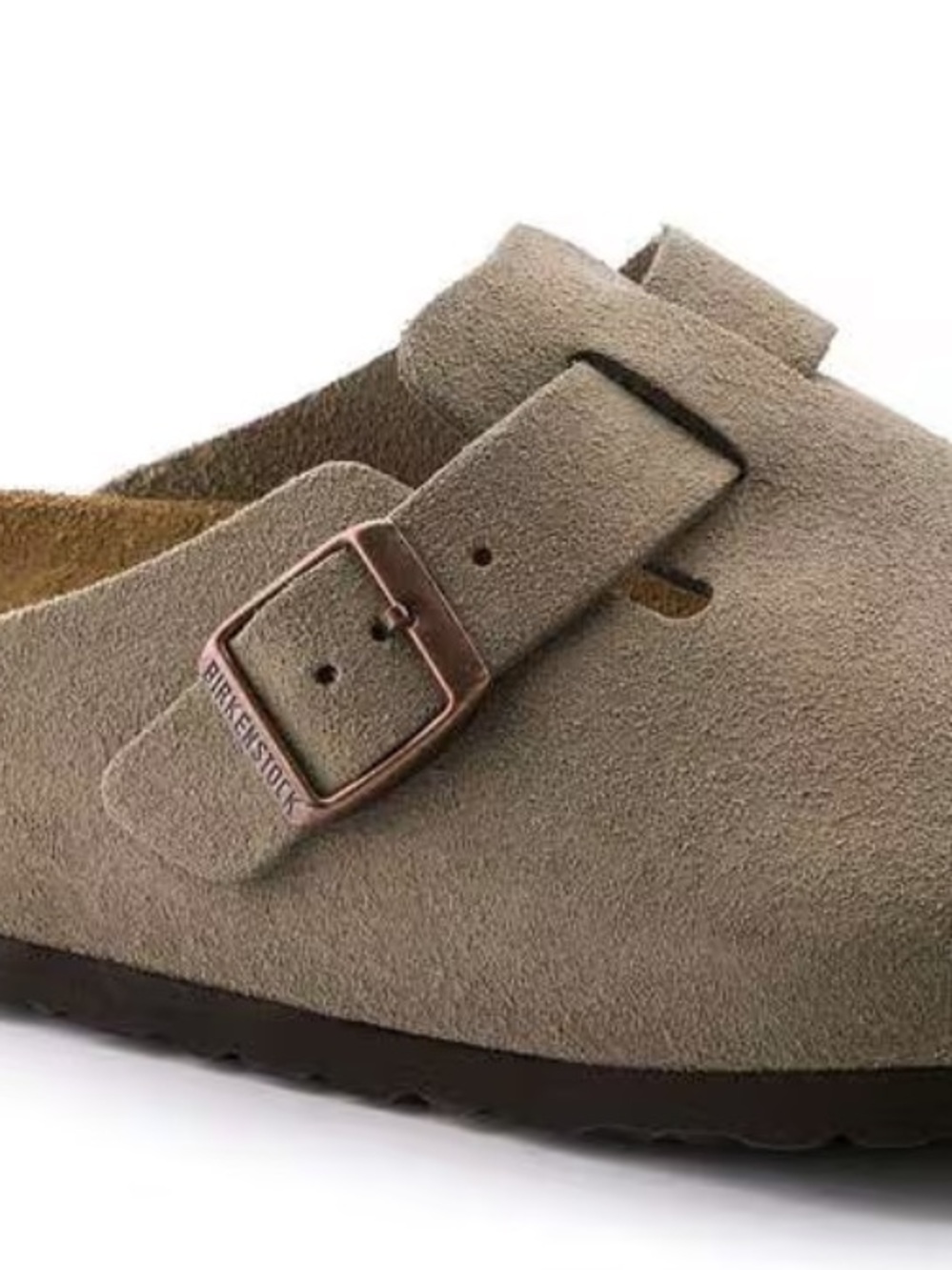Classic Birkenstock Clog Taupe Suede Size 36 - Picture 2 of 8